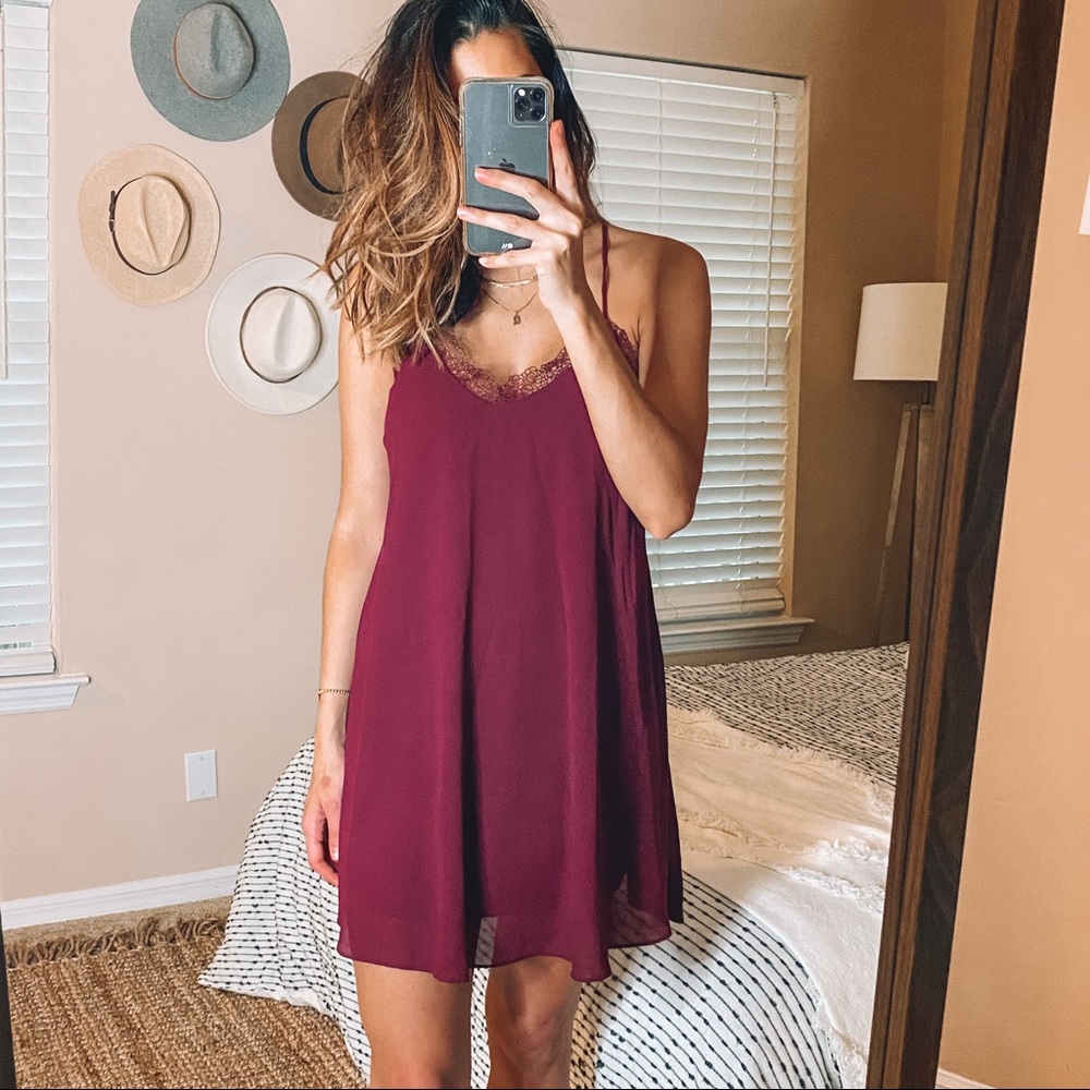Burgundy Cami Dress